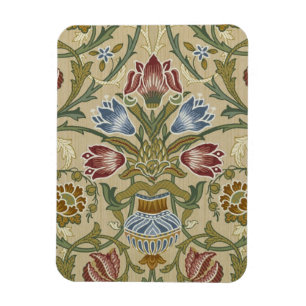 William Morris Brocade Blommigt Tapet Mönster Magnet