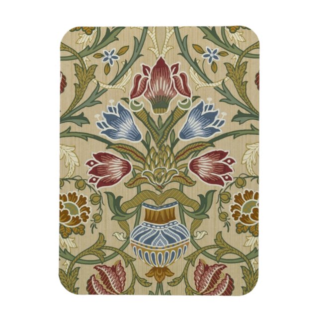 William Morris Brocade Blommigt Tapet Mönster Magnet (Vertikal)