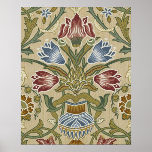 William Morris Brocade Blommigt Tapet Mönster Poster