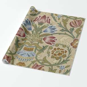 William Morris Brocade Blommigt Tapet Mönster Presentpapper