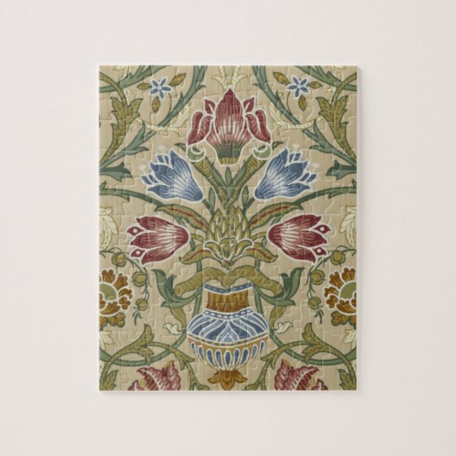 William Morris Brocade Blommigt Tapet Mönster Pussel (Vertikal)