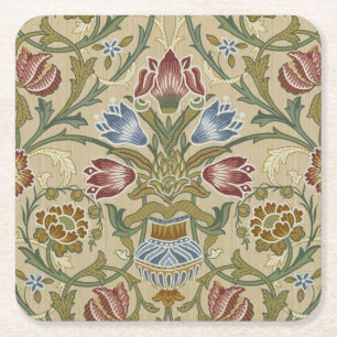 William Morris Brocade Blommigt Tapet Mönster Underlägg Papper Kvadrat