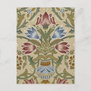 William Morris Brocade Blommigt Tapet Mönster Vykort