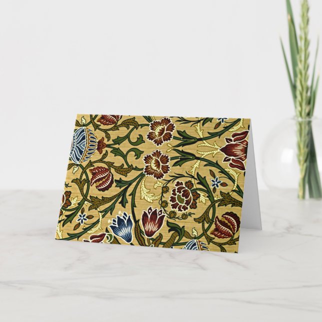 William Morris - Brocade, vintage blommönster Kort (Framsida)