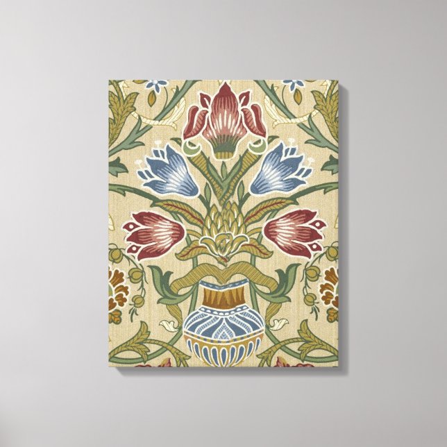 William Morris Brokad Blommönster Tapetmönster Canvastryck (Framsida)