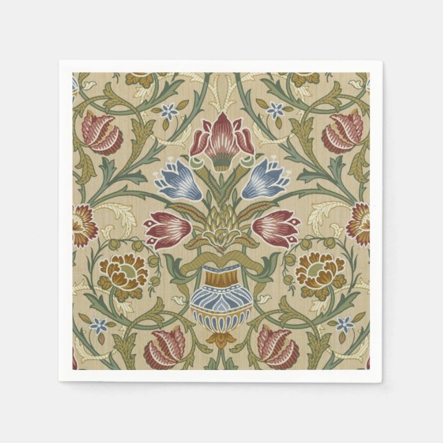 William Morris Brokad Blommönster Tapetmönster Pappersservett (Framsidan)