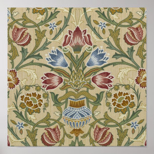 William Morris Brokad Blommönster Tapetmönster Poster