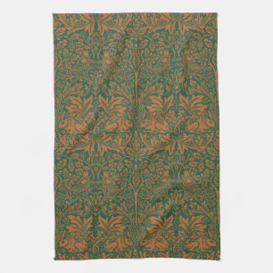 William Morris Bror Kanin Bärnsten Svart Mönster Kökshandduk