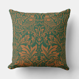 William Morris Bror Kanin Bärnstensfärgad Svart Mö Kudde