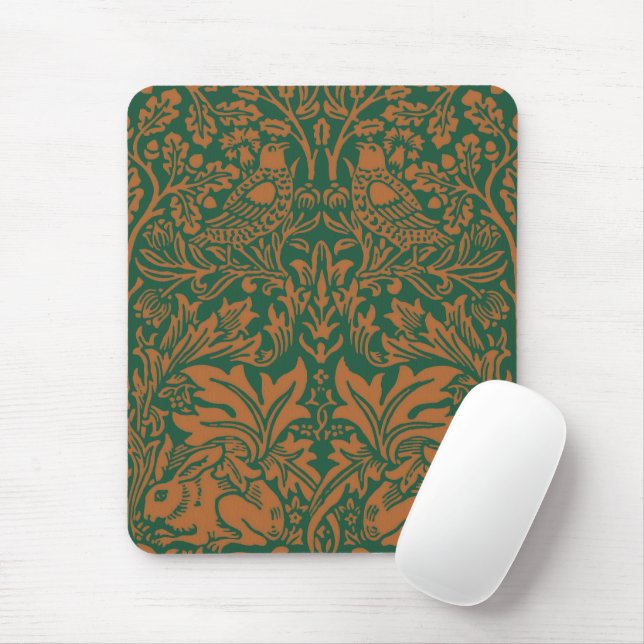 William Morris Bror Kanin Bärnstensfärgad Svart Mö Musmatta (Med mus)