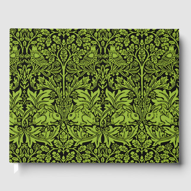 William Morris Bror Kanin Sagogrön Svart Gästböcker (Framsida)
