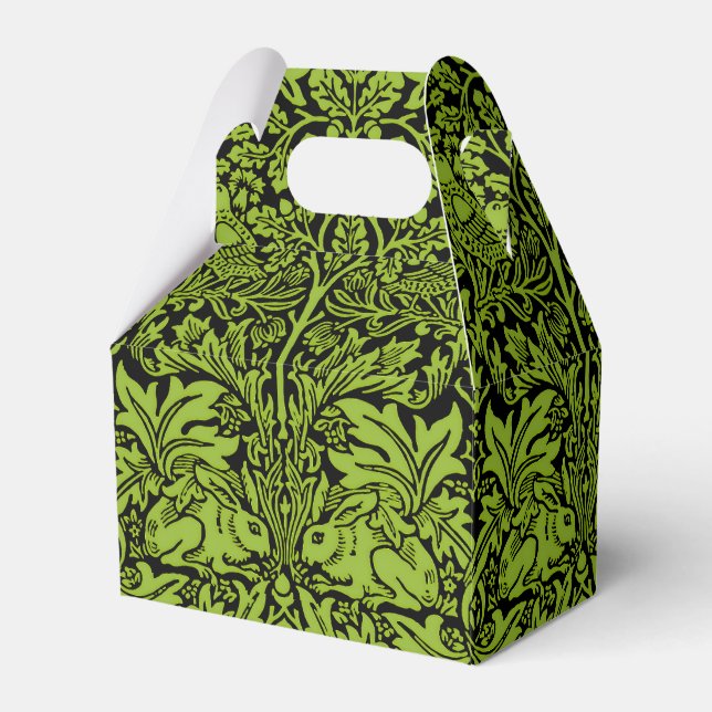 William Morris Bror Kanin Sagogrön Svart Presentaskar (Framsidan Sidan)