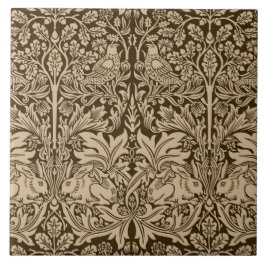 William Morris Brother Rabbit Two-Tone Brown Kakelplatta