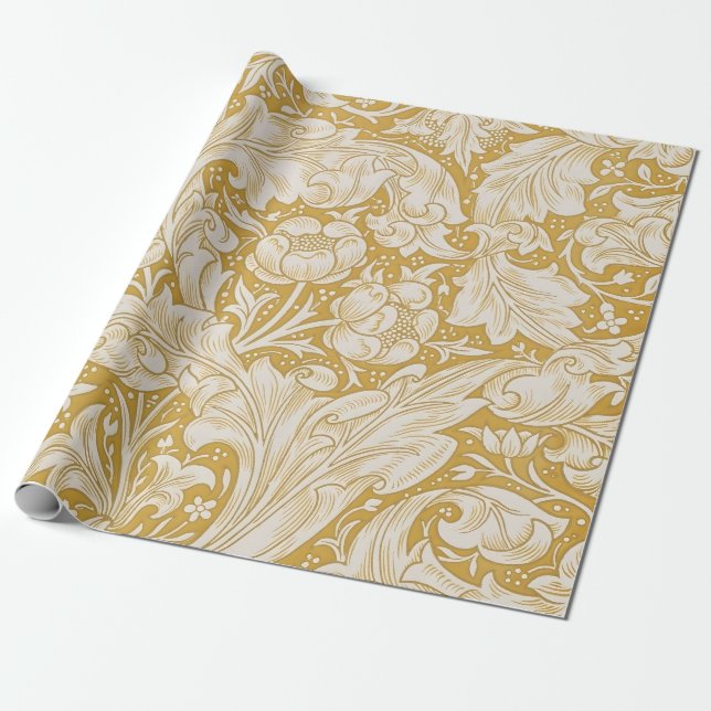 William Morris Brudknapp Blomma Klassisk Presentpapper (Utrullad)