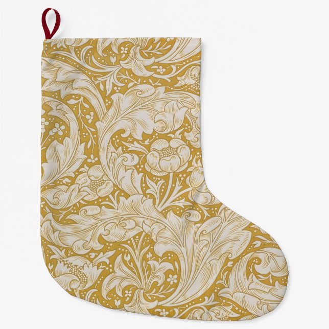 William Morris Brudknapp Blomma Klassisk Stor Julstrumpa (Framsidan)