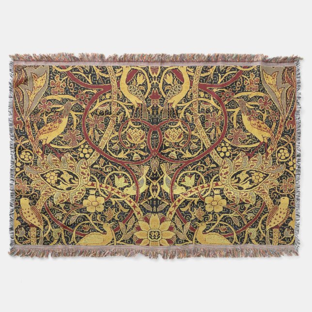 William Morris Bullerswood Falsk Väv Filt (Framsidan)