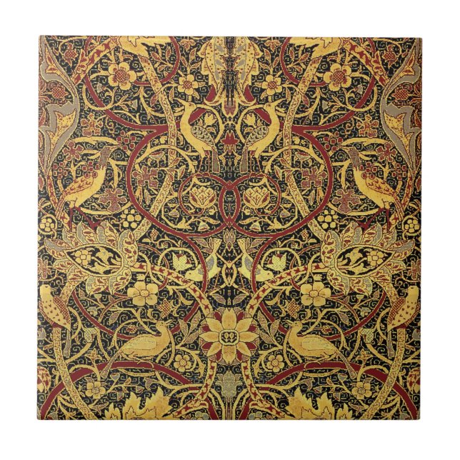 William Morris Bullerswood Falsk Väv Kakelplatta (Framsidan)