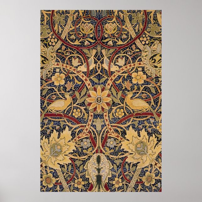 William Morris Bullerswood Falsk Väv Poster (Framsidan)