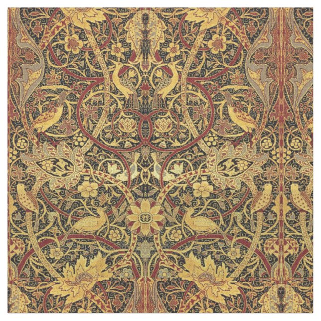 William Morris Bullerswood Falsk Väv Tyg (Närbild)