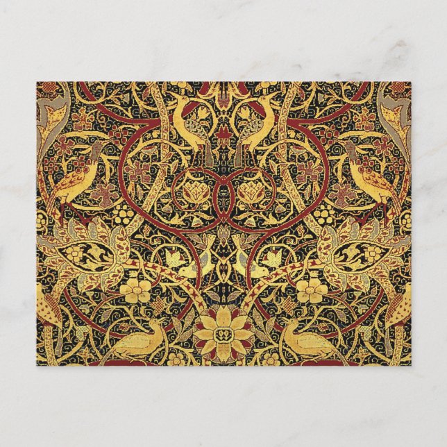 William Morris Bullerswood Falsk Väv Vykort (Framsida)