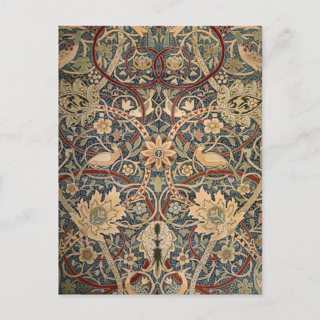 William Morris Bullerswood Faux Gobeläng Vykort (Framsida)