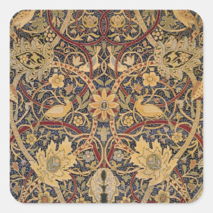 William Morris Bullerswood Faux Tapestry Fyrkantigt Klistermärke
