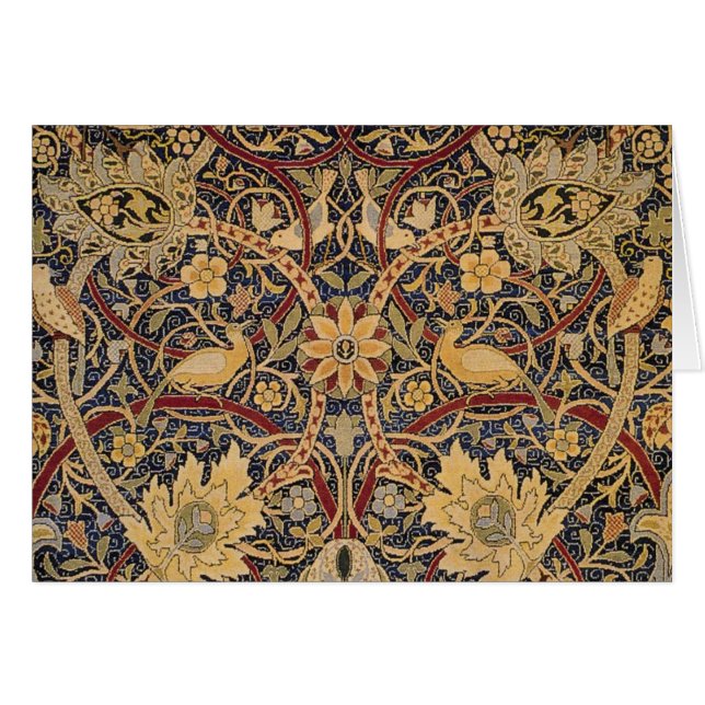 William Morris Bullerswood Faux Tapestry Hälsningskort (Framsidan Horizontal)
