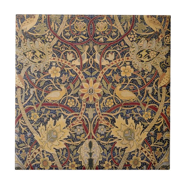 William Morris Bullerswood Faux Tapestry Kakelplatta (Framsidan)