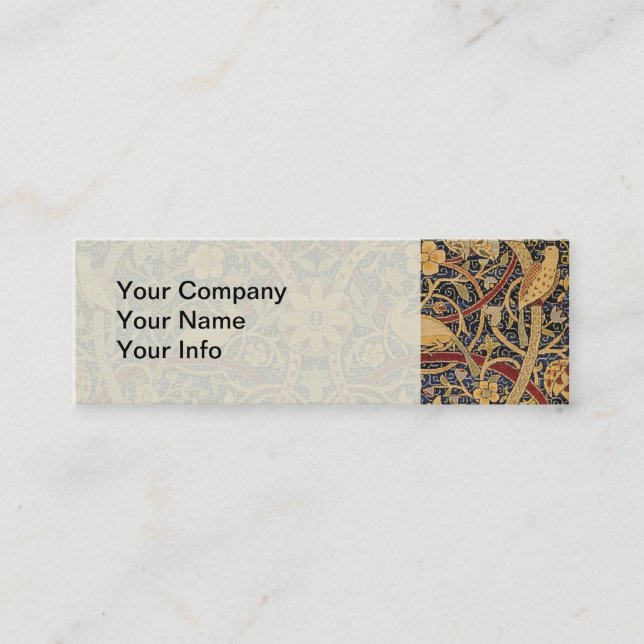 William Morris Bullerswood Faux Tapestry Mini Visitkort (Framsida)