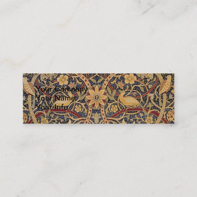 William Morris Bullerswood Faux Tapestry Mini Visitkort (Framsida)