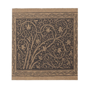 William Morris Campion Präglad Läderdamast Anteckningsblock