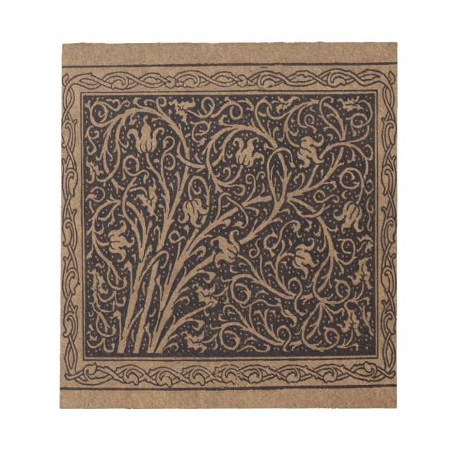William Morris Campion Präglad Läderdamast Anteckningsblock (Framsida)