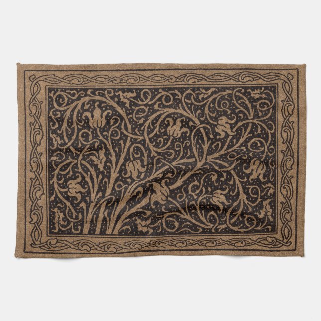 William Morris Campion Präglad Läderdamast Kökshandduk (Horisontell)