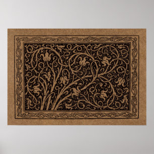 William Morris Campion Präglad Läderdamast Poster