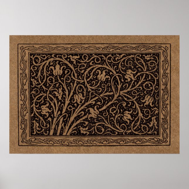 William Morris Campion Präglad Läderdamast Poster (Framsidan)