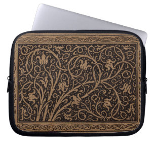 William Morris Campion Präglat Läder Damast Laptop Fodral