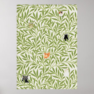 William Morris Cat Poster