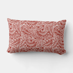 William Morris Cherry Red Larkspur Mönster Lumbarkudde