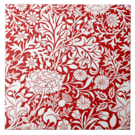 William Morris "Cherwell" i Red & White Kakelplatta