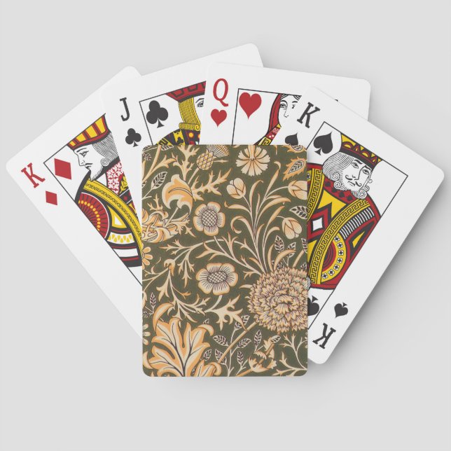 William Morris Cherwell Tapet Mönster Casinokort (Baksidan)
