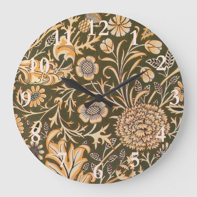 William Morris Cherwell Tapet Mönster Stor Klocka (Framsida)
