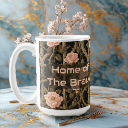 William Morris Chic Rose Trellis Home of the Brave Kaffemugg