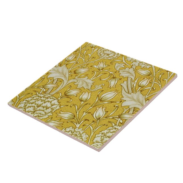 William Morris Chrysanthemum Blommönster Foliag Kakelplatta (Sidan)