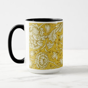 William Morris Chrysanthemum Blommönster Foliag Mugg