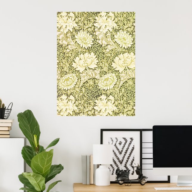 William Morris Chrysanthemum Blommönster Poster (Hemmakontoret)