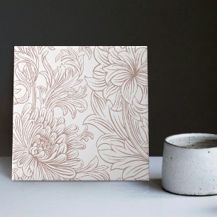 William Morris Chrysanthemum Mönster Ceramic Tile Kakelplatta