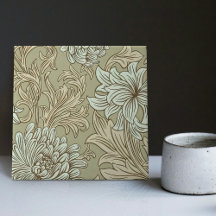 William Morris Chrysanthemum Mönster Ceramic Tile