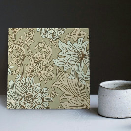 William Morris Chrysanthemum Mönster Ceramic Tile Kakelplatta