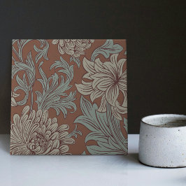 William Morris Chrysanthemum Mönster Ceramic Tile Kakelplatta