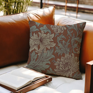 William Morris Chrysanthemum Mönster Dekorativ kud Kudde